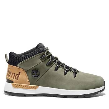 Timberland Férfi Sprint Trekker Mid Cut Túrabakancs Olivazöld